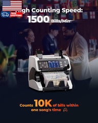 IMC01 Bank Grade Money Counter Machine Mixed Denomination 2CIS/UV/IR/MG/MT Cou