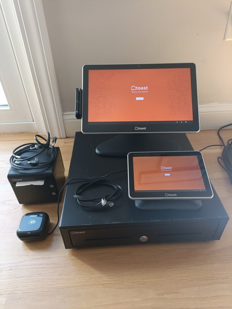 Complete Toast System – Toast Flex POS Screen Dual Display, Printer, Tap, Drawer