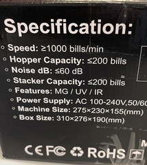 O724 Bill Counter Machine 1000 Bills/ Min