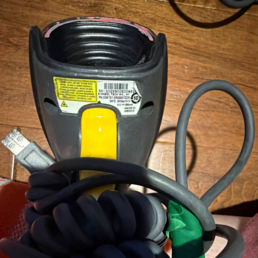 Symbol DS6707 DS6707-SR20002ZZR Wired Handheld USB Barcode Scanner