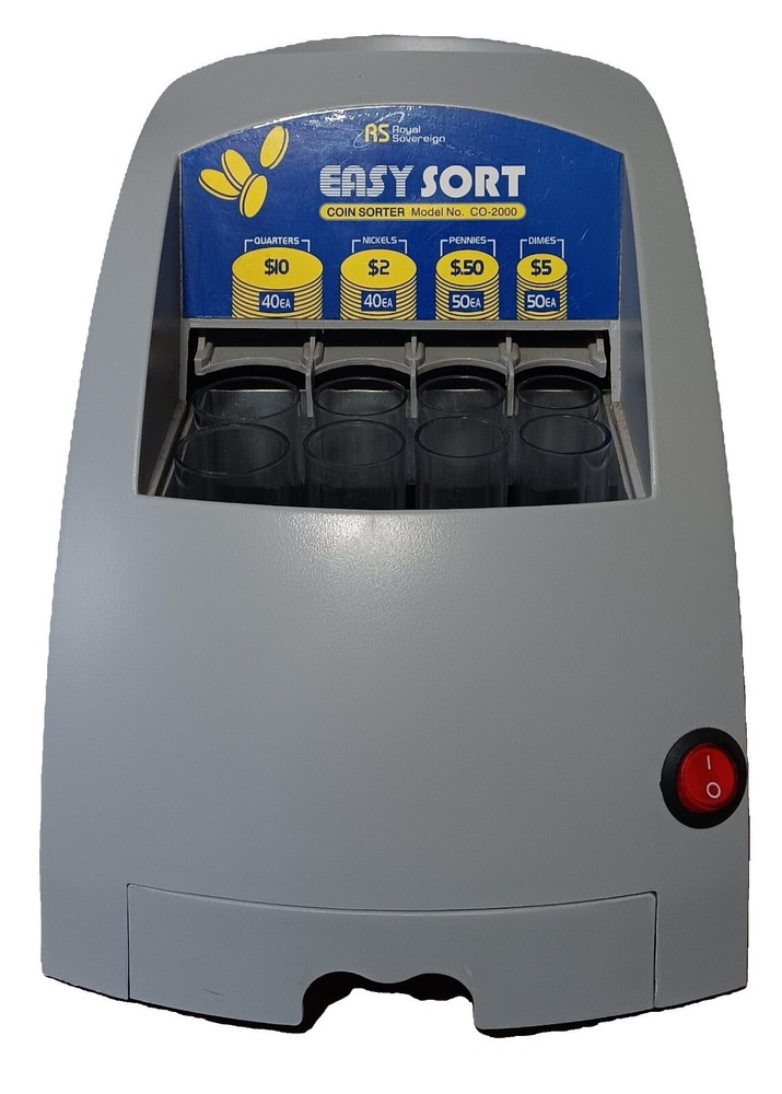 COIN SORTER Royal Sovereign CO-2000 Electric Corded Easy Sort LIGHT USE