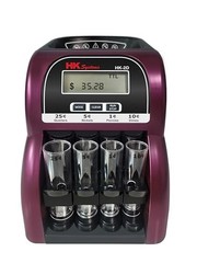 Digital Coin Counter & Sorter – LCD Display, Sorts 260 Coins/Min, 2 Row Wrappers