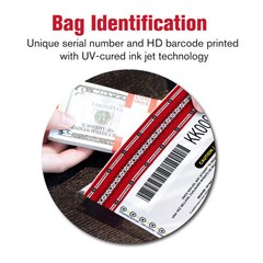 MMF Industries Cash Transmittal Bags | 12W x 16H | Pack of 100 | Unique Alphanum