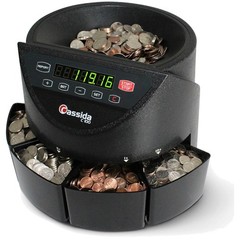 Coin Sorter/Counter Machine, LED Display, 250 Coins/min
