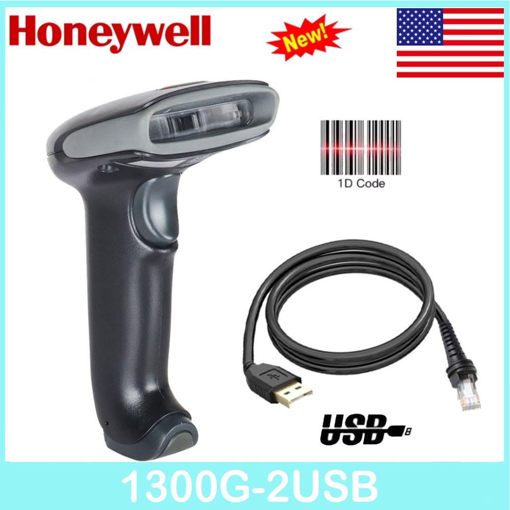 Honeywell 1300G-2USB USB Handheld 1D QR Code Barcode Scanner Reader Kit