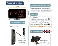 Wireless Restaurant Table Call/bill System 10 Waiter Pagers And 1 Display Box