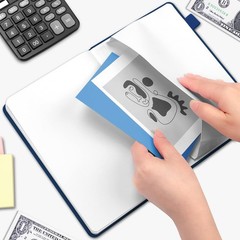 JUBTIC Check Register Book Large 7.5×10″ Ledger Personal Small Business Navy Blu