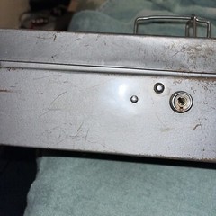 Vintage Metal Steel Money Cash Lock Locking Box Merriam Now Cash Box No Key