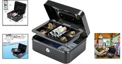 Multi-Use Portable Cash Drawer – Key Lock Box with Removable Tray, 7.87″ x 6.30″