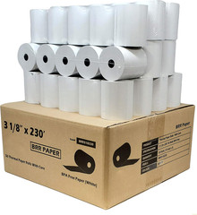 (55 GSM Solid Tube Core) Dropship 3 1 8 X 230 Thermal Paper (50 Rolls – 1 Case)