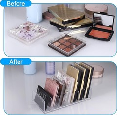 4 Pack Acrylic Money Organizer Cash Trays 7 Sections Clear Dividers Desk Orga…