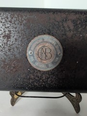 Vintage Metal Bank Box Commercial National Bank Peoria Ilinois Deposit Box
