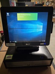 NCR 7761-3100-0063 15″ POS Touch Screen Terminal w/Stand w/Power Adapter Receipt