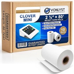 Thermal Receipt Paper Rolls 2 1/4” x 80’ BPA Free for POS & Credit Card Machines