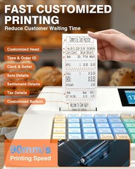Electronic POS Cash Register with Drawer – PYY 48-Key Dual Display Retail System