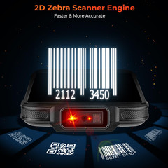 MUNBYN IPDA101P Upgraded Android 13 Barcode Scanner with Pistol Grip, Black