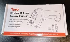 Tera 2.4Ghz Wireless USB Wired Scanner Cordless 1D Laser Barcode Reader • New