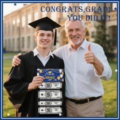 Graduation Money Holder 2026 with 10 Bill and 10 Card Slots, Surprise Congrat…