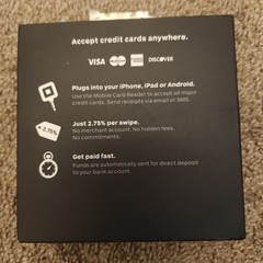 Square Credit Card Reader Contactless Black Chip for iPhone iPad and Android New
