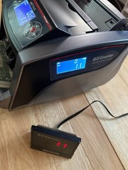 Money Counter Machine with 3 Screens, UV/IR/DD/MG/MT Counterfeit Detection-USED