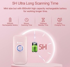 Eyoyo Mini 1D Bluetooth Barcode Scanner 3 in 1 Portable Wireless Barcode Reader