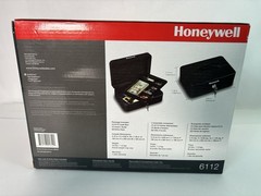 Honeywell 6112 Steel Cash Box 1 Bill & 5 Coin Slots 2 Keys Handle 9.8″ X 7.3″