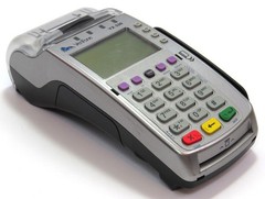 Verifone VX520 POS Credit Card Machine, LCD Screen, UNTESTED for Parts/Repair