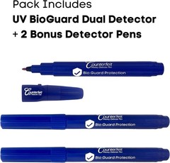 BioGuard Dual Counterfeit Money Detector Pen, UV Light Head Bonus Pack – Fak…