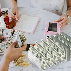 4 Pack Acrylic Money Organizer Cash Trays 7 Sections Clear Dividers Desk Orga…