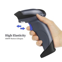 2D M5S Wired USB 2.0 QR Code Barcode Scanner Reader Handheld Gun With Stand