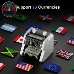 AL-923 Mixed Denomination Money Counter Machine, Value Counting with CIS/UV/MG/I