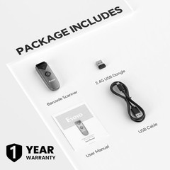 Eyoyo Bluetooth 2D&1D Barcode Scanner, Portable Wireless Mini Barcode Reader …