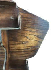 Antique Wooden Bank Teller Countertop Forms Organizer Cash Drawer