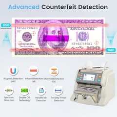 RIBAO MC-50 Premium Bank Grade Money Counter Machine Multi Currency Mixed Den…