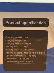 Handheld Digital Pet Id Chip Scanner Rechargeable Animal Microchip Rfid Reader