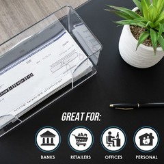 Clear Acrylic Check Tray – 2.5mm Thickness Durable Economical Deposit Ticket …