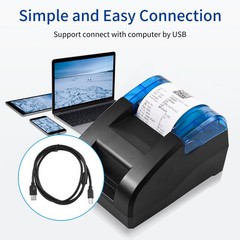BISOFICE 58mm Thermal Receipt Printer Desktop USB&BT Wireless Connection Pr ALCY