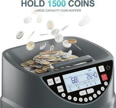 Aneken Coin Counting Machine TFT Display Sorts 5 Denominations 300/min