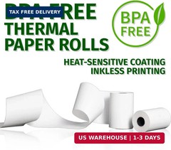 Gorilla Supply Thermal Paper Receipt Roll 2-1/4″ x 50′ BPA Free 50 Rolls