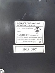ROYAL SOVEREIGN FS-2D Digital COIN SORTER/COUNTER w/ 8 Tubes – TESTED AND WORKS