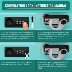 Metal Cash with Combination Lock – 5-Compartment Petty Cash with Money Tray a…
