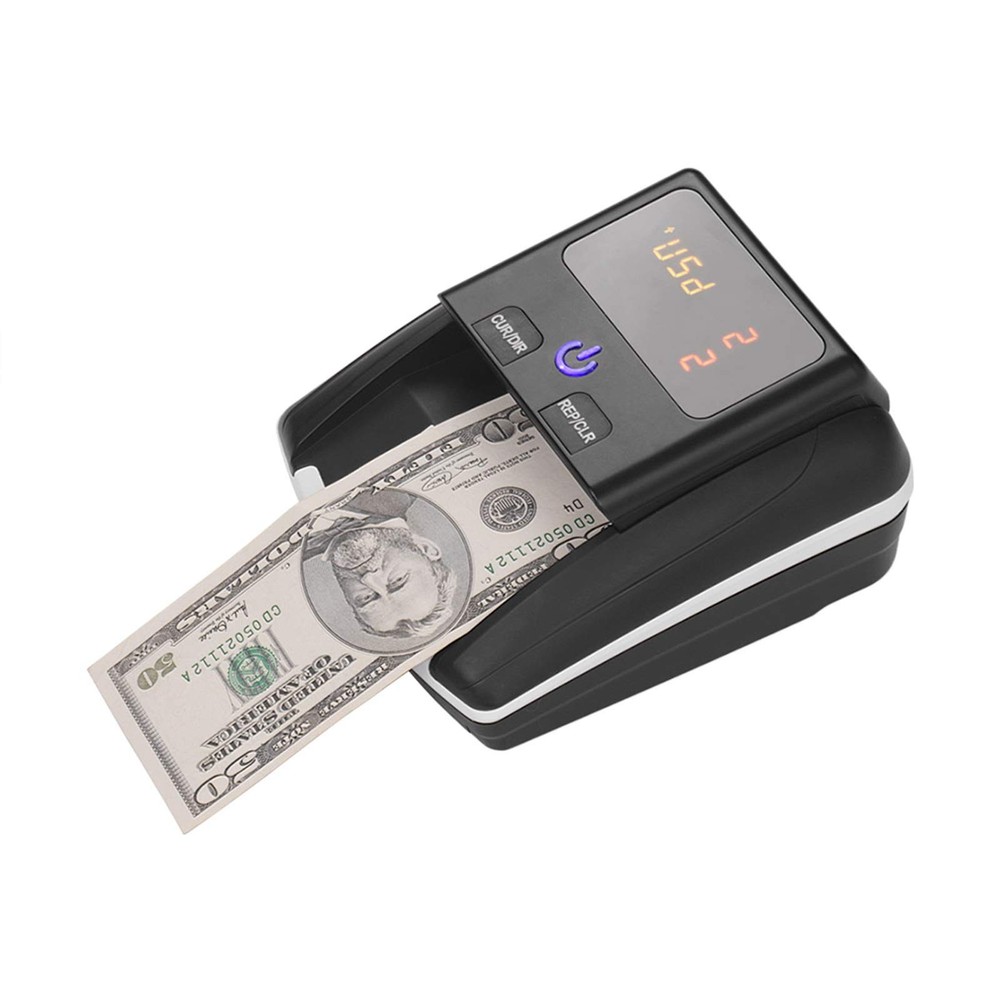 Bisofice Mini Uv Counterfeit Bill Detector Euro/Usd/Gbp Money Counter Automatic