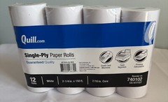 NEW Quill Brand Cash Register Bond Rolls Single Ply – 2 1/4″x150ft 12 Pack