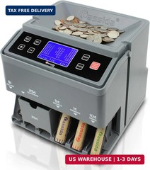 Cassida C300 Professional USD Coin Counter, Sorter and Wrapper/Roller, 300 coins