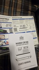 Nadex CR180 Electronic Cash Register, Steel Cash Drawer,