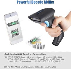 Realinn RL6200BT Wireless/BT/USB Barcode Scanner 1D 2D QR Rechargeable