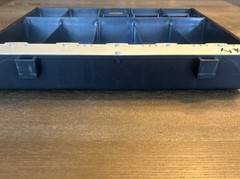Vintage Cash Register Drawer Tray Insert, Metal & Black Plastic, Money Till