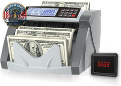 Money Counter Machine Pro with Value Count for Dollar Euro Accurate 110V | Large