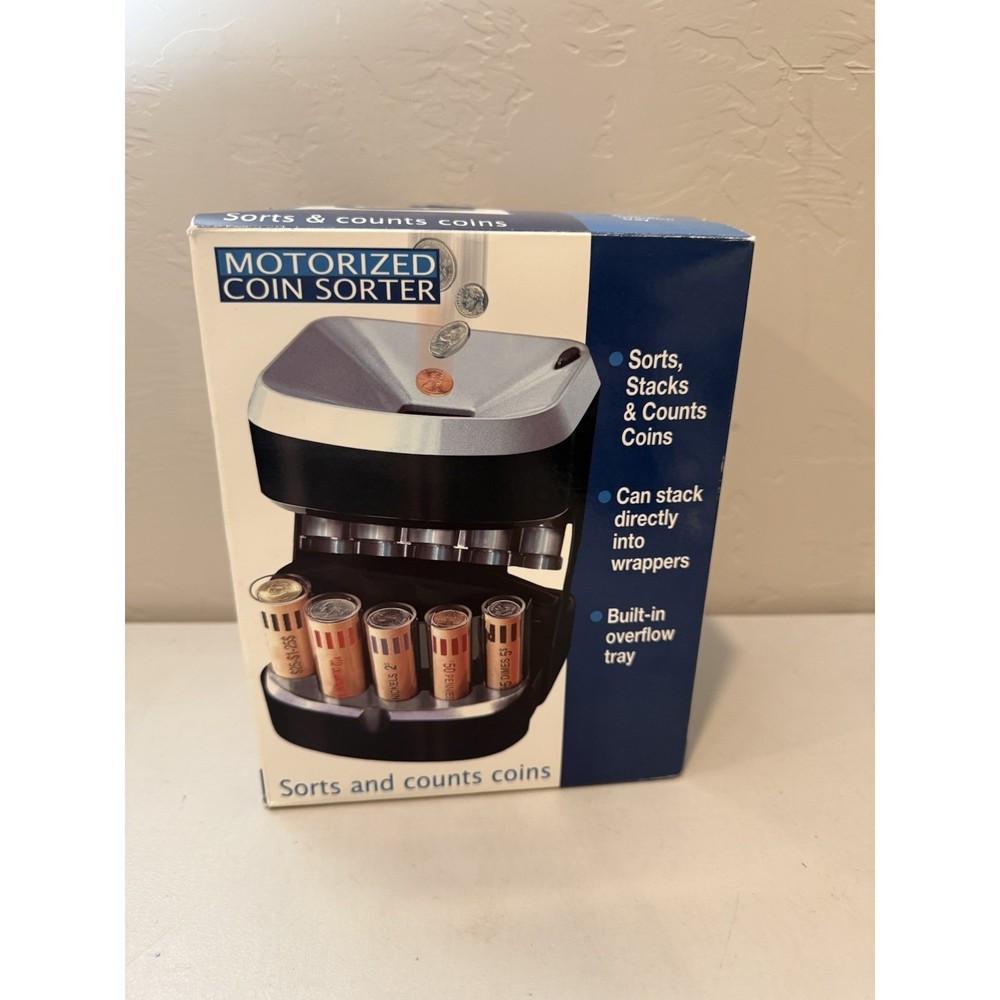 Magnif Motorized Electric Coin Sorter Automatic Sort Battery Powered