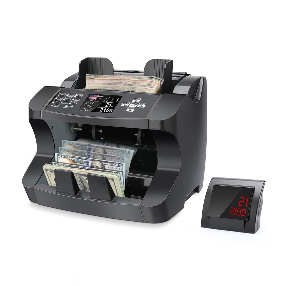 Cashtek N10 Money Counter Machine Mixed Denomination, Bill Value Counting for…